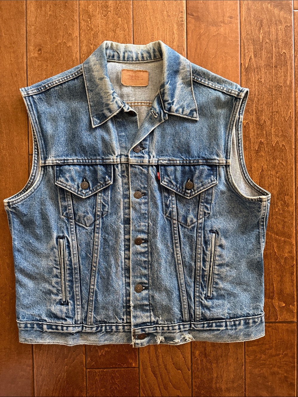 VINTAGE Levi's Blue Denim Sleeveless Vest